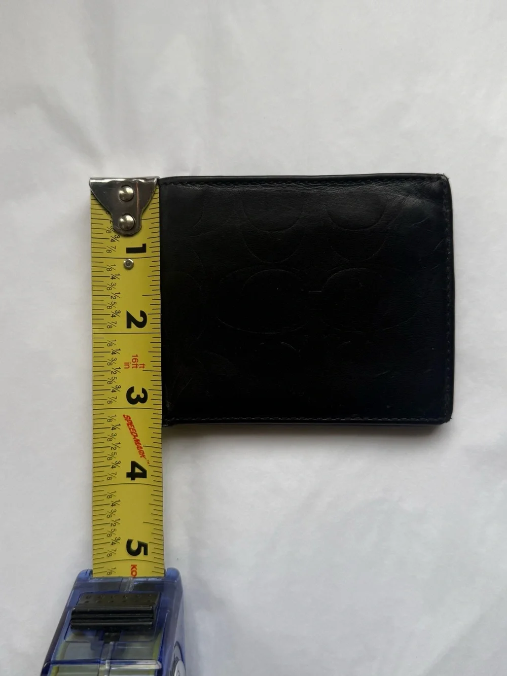 Vintage Coach Men’s Black Embossed Signature Leather Bifold Wallet